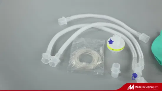 Circuito respiratório Syetem do circuito respiratório descartável do ventilador do instrumento médico OEM para o instrumento médico do equipamento do hospital
