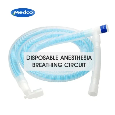 Circuito respiratório de anestesia de PVC descartável médico