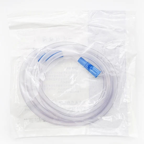Tubo de sucção de conexão estéril de plástico para cateter de fornecedor médico