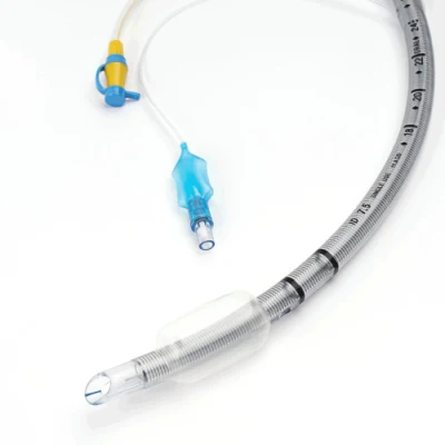 Tubo endotraqueal reforçado descartável com tubo de intubação traqueal com porta de sucção