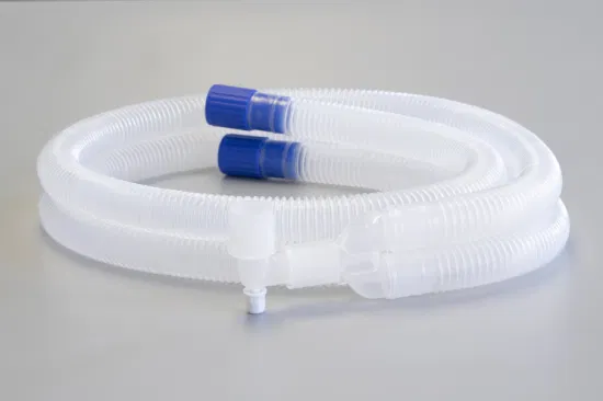 Circuito respiratório de anestesia corrugado estéril descartável médico para adultos