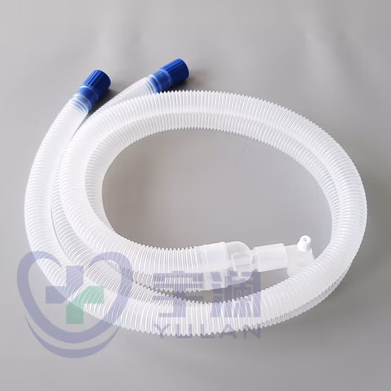 Circuito respiratório de anestesia corrugado estéril descartável médico para adultos