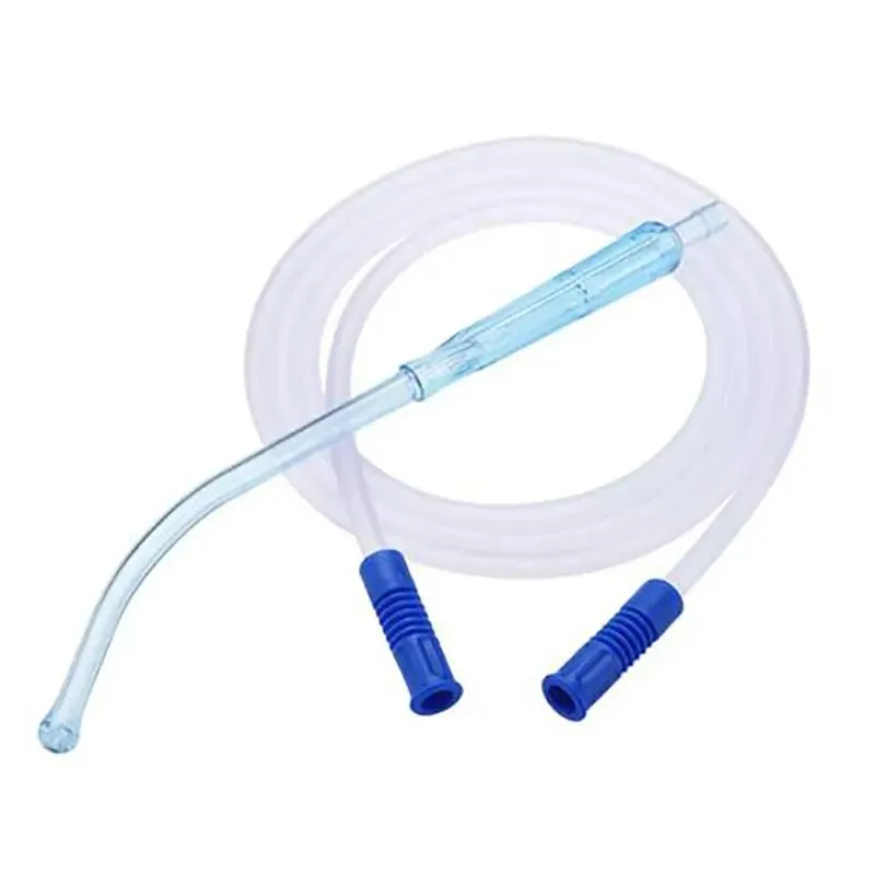 Tubo de conexão de sucção Yankauer para uso médico descartável com conjunto de alça Yankauer
