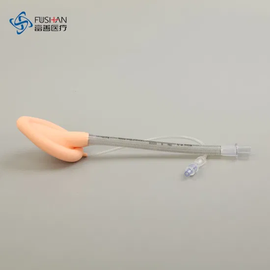 Fushan 2022 Alta Qualidade Padrão de Qualidade Superior Descartável Reutilizável Silicone PVC Reforçado Anestesia Cirúrgica Inflável Máscara Laríngea Tamanho das Vias Aéreas
